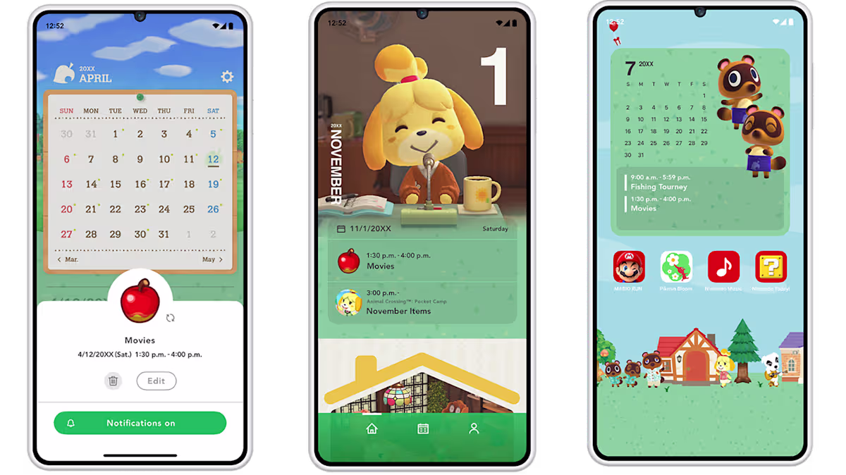 Nintendo Today calendar screenshot